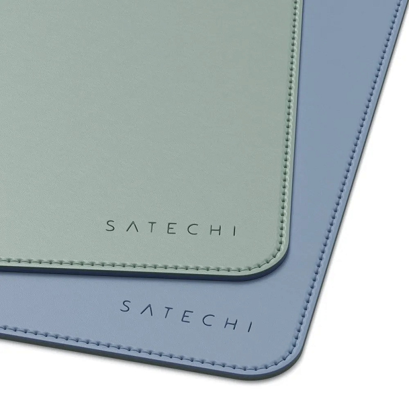Коврик Satechi Dual Side ECO-Leather Deskmate, синий/зеленый Коврик Satechi Dual Side ECO-Leather Deskmate, синий/зеленый
