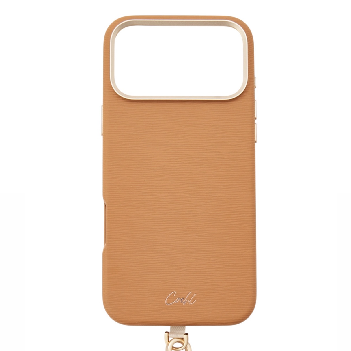 На фото изображено Чехол Uniq Coehl Strap Merelle (MagSafe) для iPhone 17 Pro, коричневый