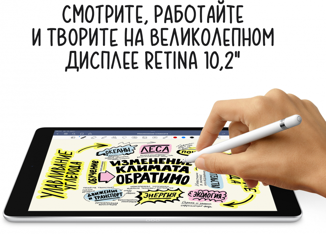 Apple iPad 10,2 (2021) Wi-Fi 256 ГБ, Серебристый