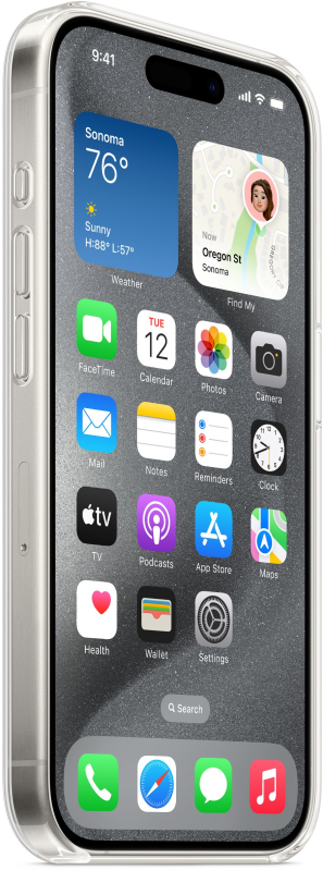Чехол Apple Clear Case MagSafe для iPhone 15 Pro, прозрачный