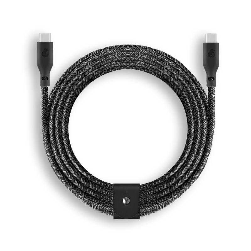 Зарядный кабель uBear Trend, USB-C/USB-С, 140 Вт, 2,4м, чёрный Зарядный кабель uBear Trend, USB-C/USB-С, 140 Вт, 2,4м, чёрный