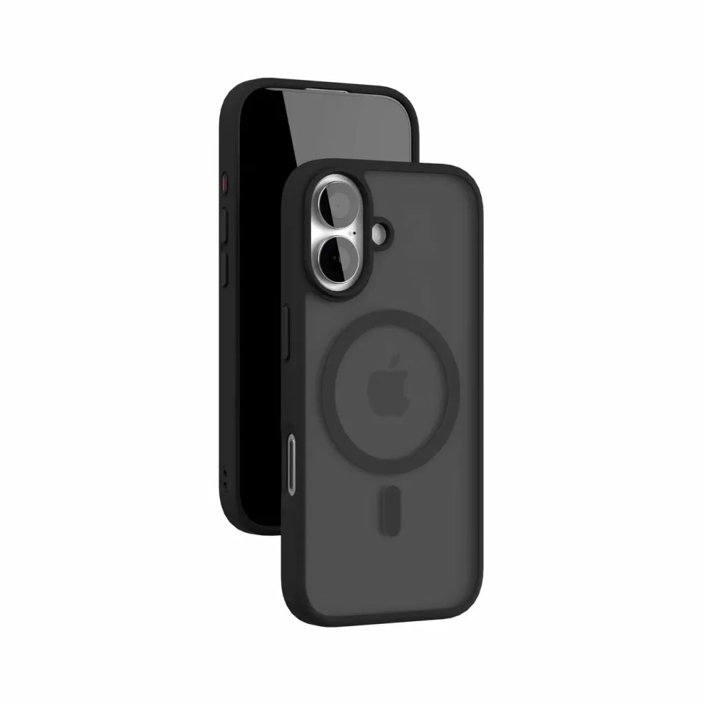 Фото Чехол защитный VLP LITE Bloom Case с MagSafe для iPhone 17, черный На фото изображено Чехол защитный VLP LITE Bloom Case с MagSafe для iPhone 17, черный