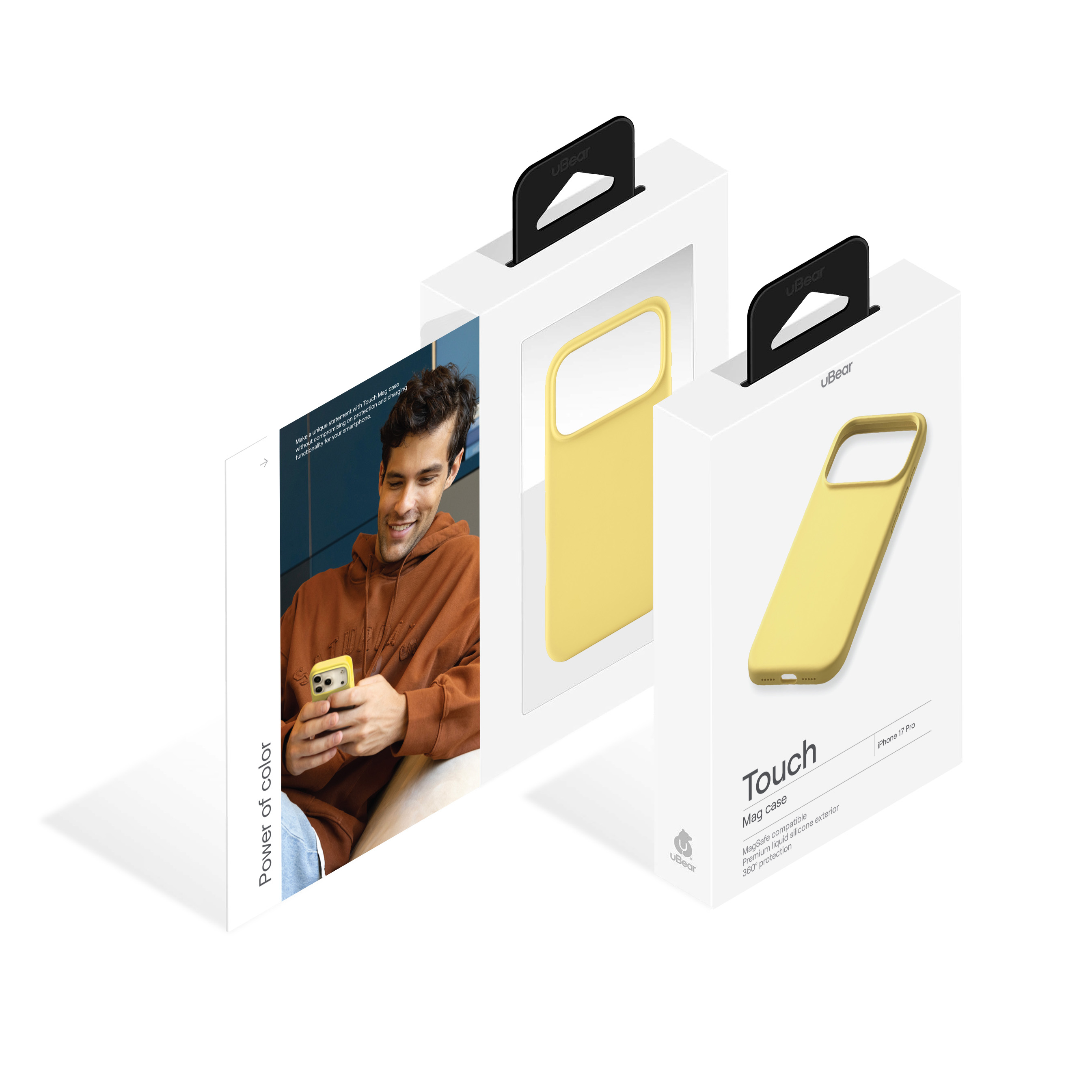 Фото Чехол защитный uBear Touch Mag Case для iPhone 17 Pro, MagSafe, светло-жёлтый На фото изображено Чехол защитный uBear Touch Mag Case для iPhone 17 Pro, MagSafe, светло-жёлтый