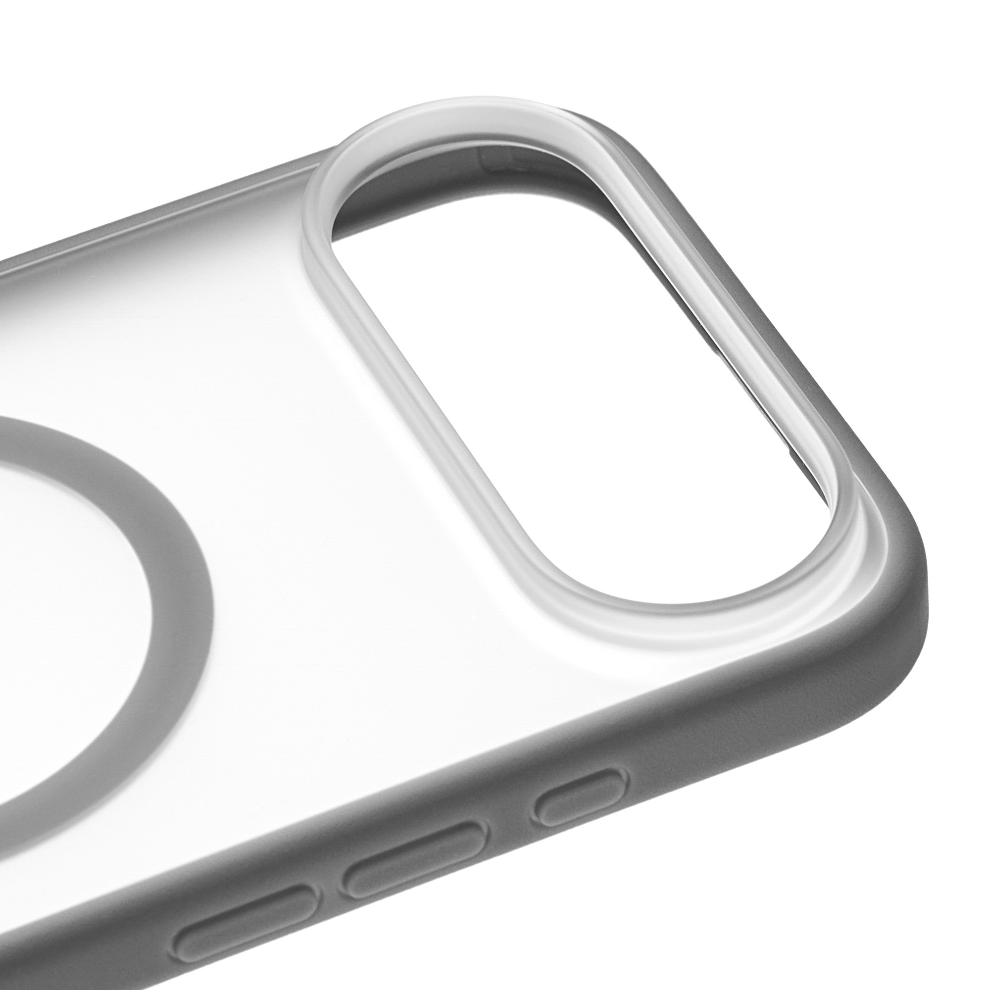 На фото изображено Чехол защитный uBear Stand 360° Mag Case для iPhone Air, серый