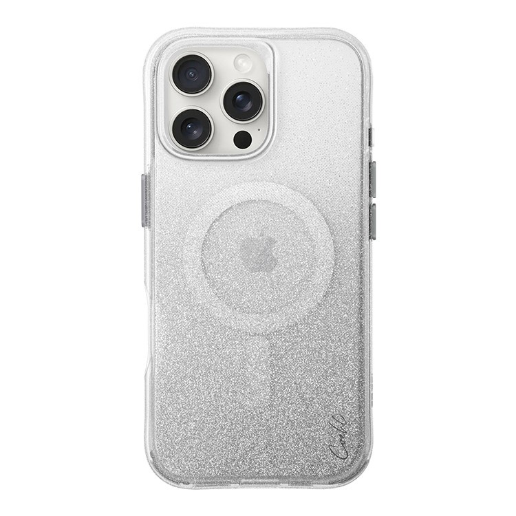 Чехол Uniq для iPhone 14 COEHL Lumino Sparkling (MagSafe), серебристый