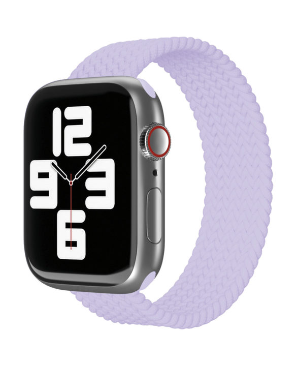 Ремешок нейлоновый плетёный VLP для Apple Watch 38/40/41, L/XL, фиолетовый