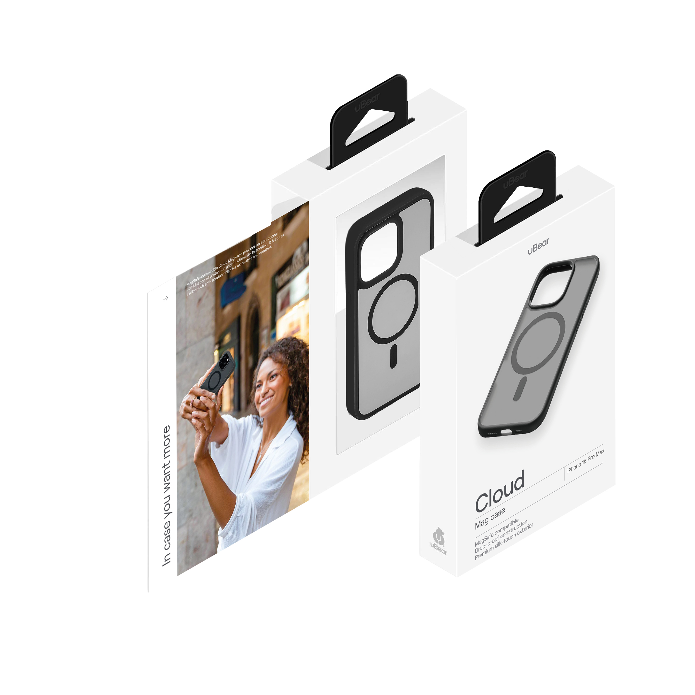 Чехол защитный uBear Cloud Mag Case для iPhone 16 Pro Max, черный