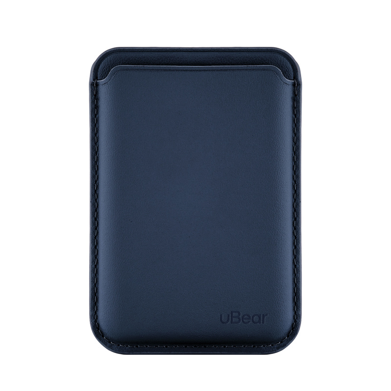 Магнитный кардхолдер uBear Leather Shell, синий
