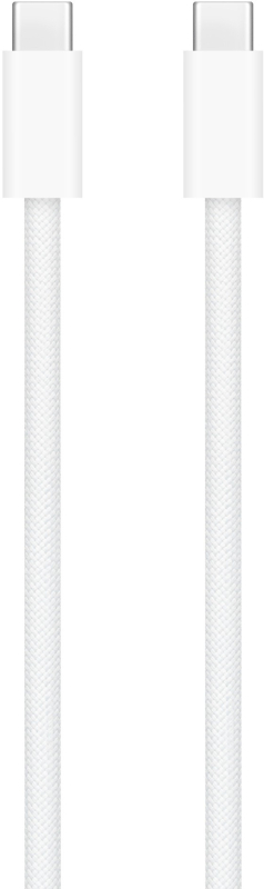 Фото Кабель Apple USB-C/USB-C, 240w Woven, 2м, белый На фото изображено Кабель Apple USB-C/USB-C, 240w Woven, 2м, белый