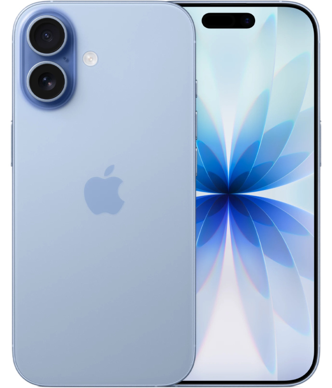 На фото изображено Apple iPhone 17, 256 ГБ, Туманно-голубой