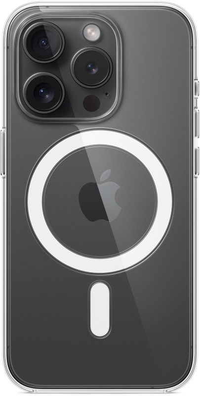 Чехол Apple Clear Case MagSafe для iPhone 15 Pro, прозрачный
