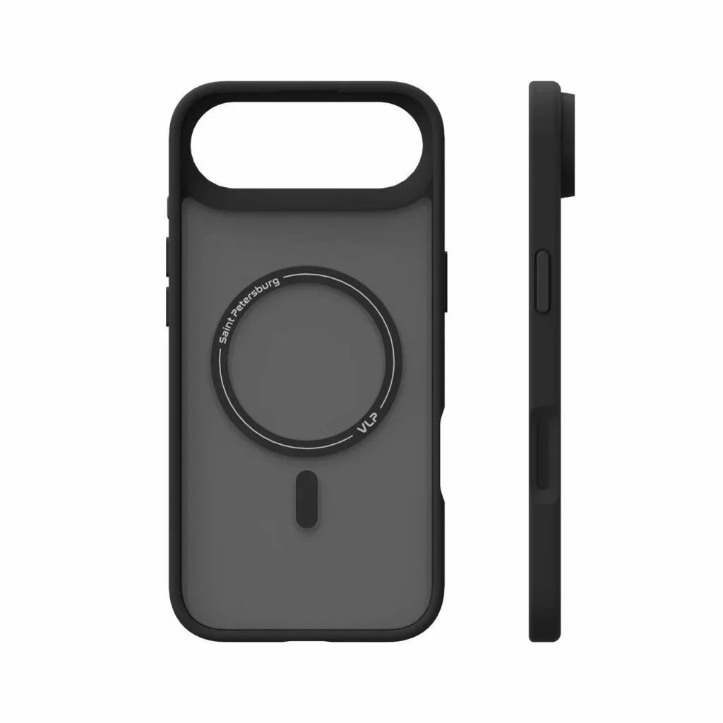 На фото изображено Чехол защитный VLP LITE Bloom Case с MagSafe для iPhone Air, черный