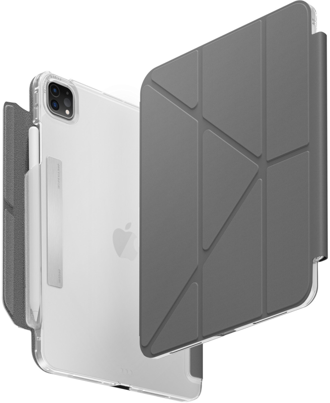 На фото изображено Чехол Uniq Camden Click для iPad Pro 13 M4/M5, серый