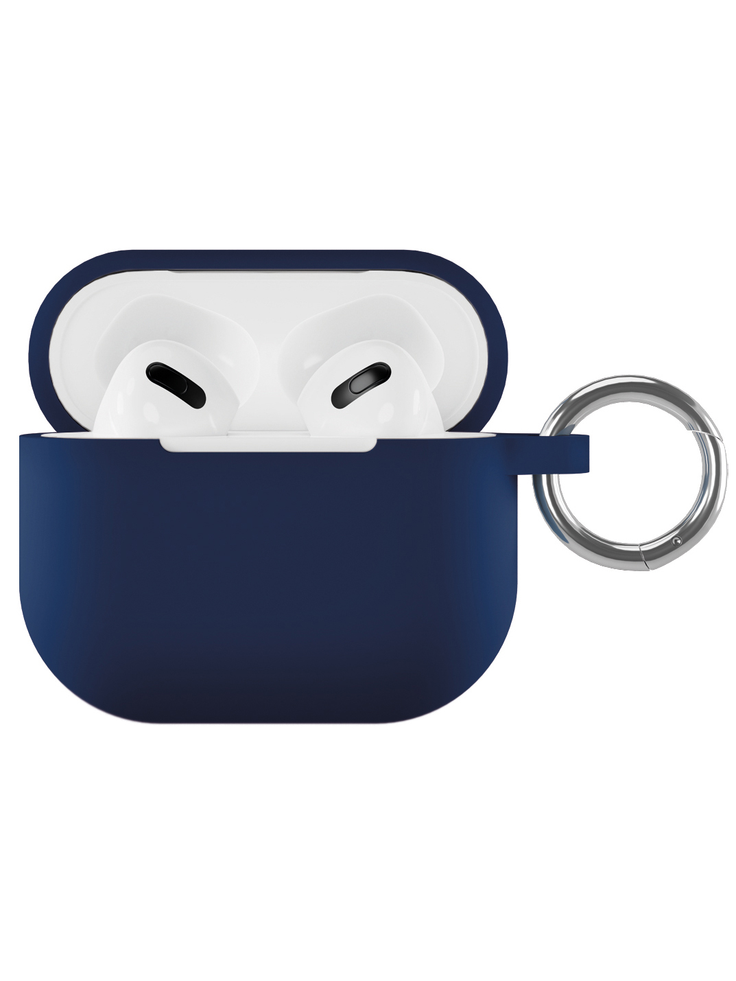 Чехол силиконовый VLP Soft Touch, с кольцом, для AirPods 3, темно-синий