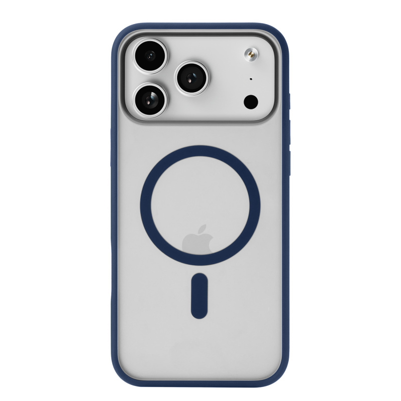 На фото изображено Чехол защитный uBear Cloud Mag Case для iPhone 17 Pro Max, MagSafe, синий