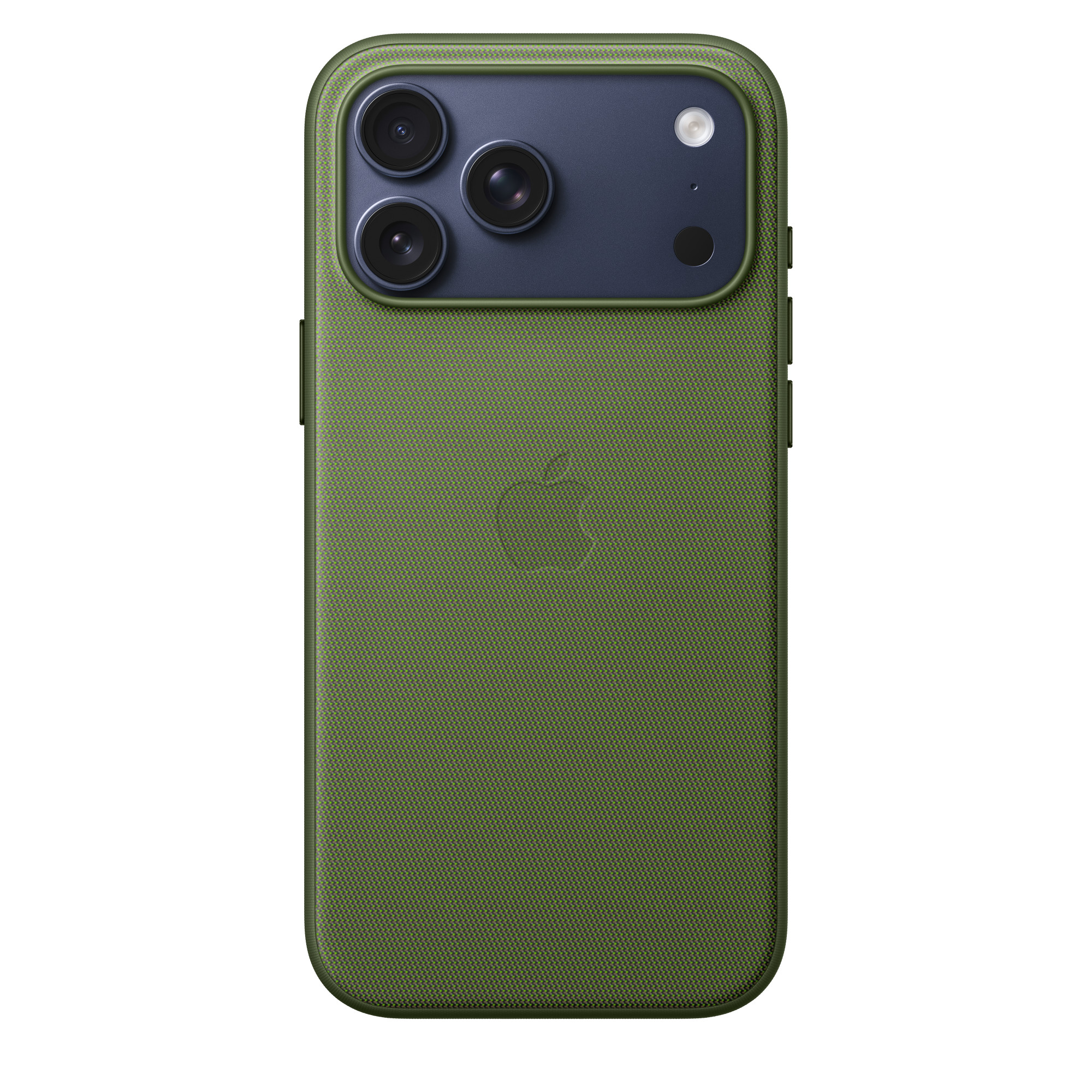 На фото изображено Чехол защитный Apple TechWoven Case with MagSafe для iPhone 17 Pro Max, зелёный