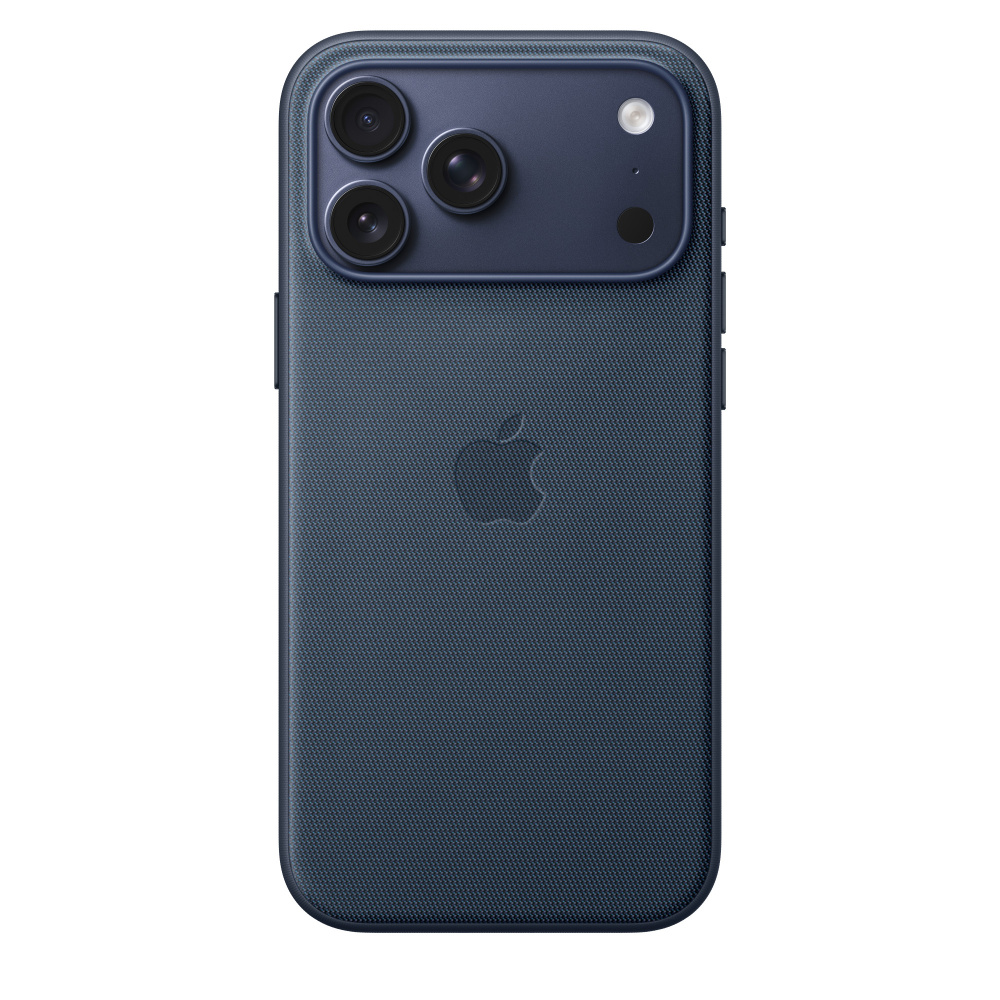 На фото изображено Чехол защитный Apple TechWoven Case with MagSafe для iPhone 17 Pro Max, синий