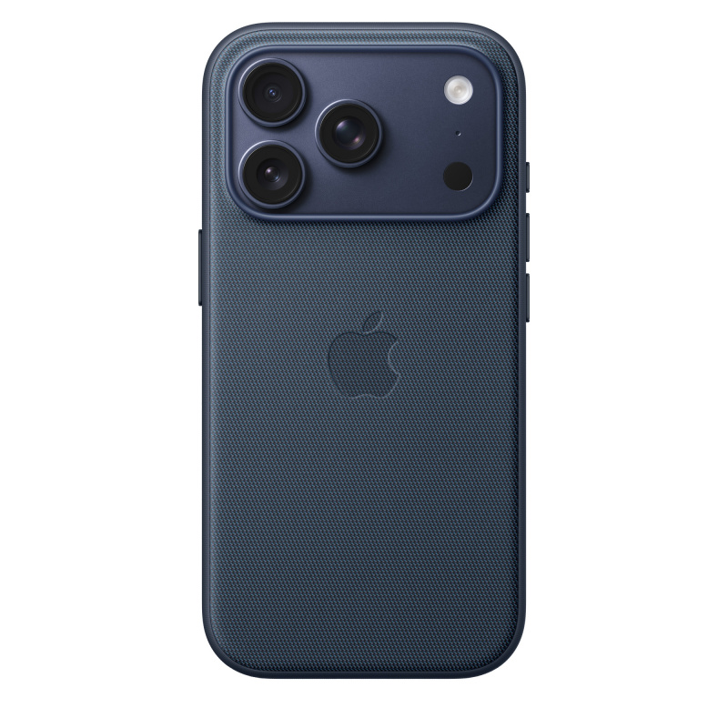 На фото изображено Чехол защитный Apple TechWoven Case with MagSafe для iPhone 17 Pro, синий