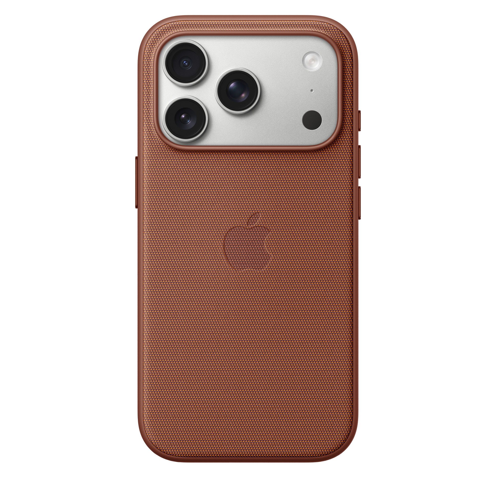 На фото изображено Чехол защитный Apple TechWoven Case with MagSafe для iPhone 17 Pro, коричневый