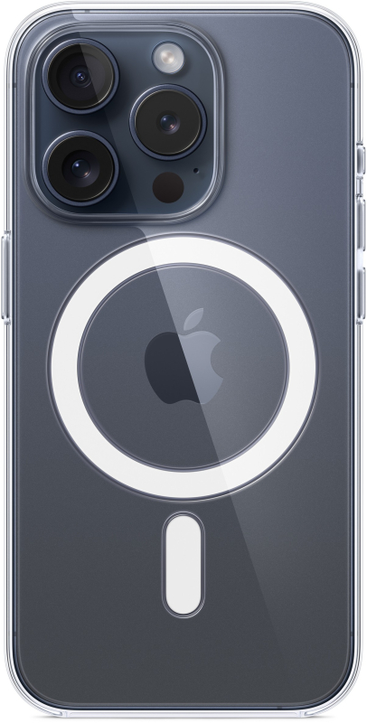 Чехол Apple Clear Case MagSafe для iPhone 15 Pro, прозрачный