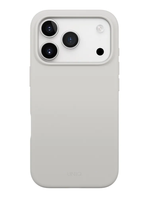 Фото Чехол Uniq Lino MagSafe для iPhone 17 Pro, серый Фото Чехол Uniq Lino MagSafe для iPhone 17 Pro, серый