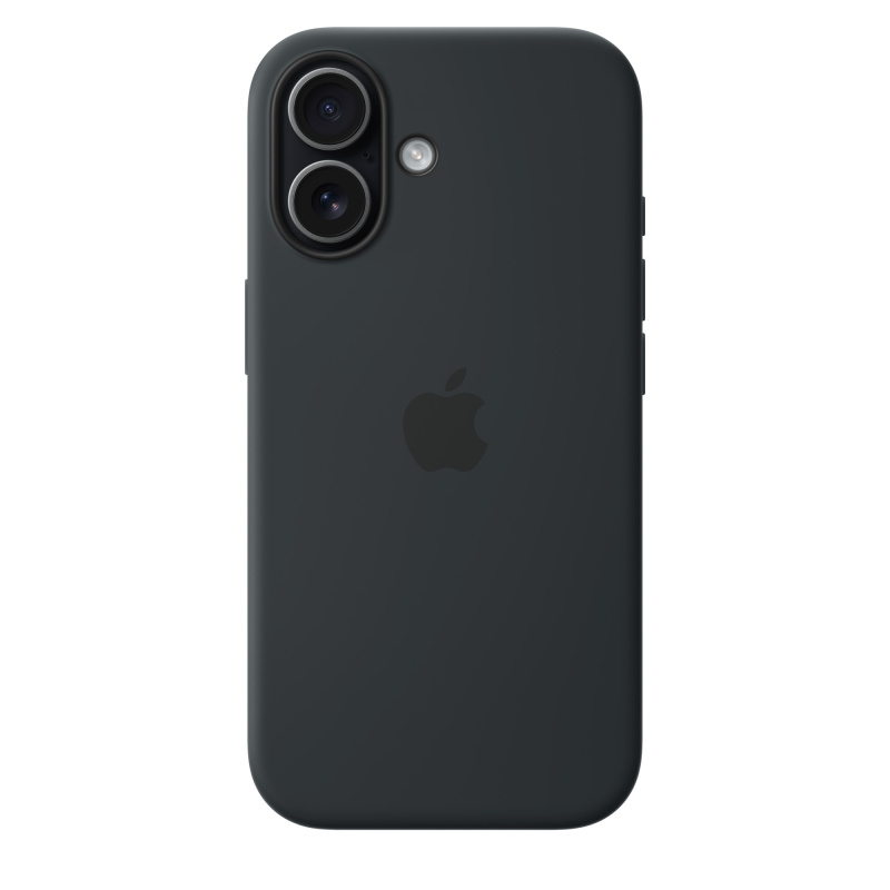 Фото Чехол защитный Apple Silicone Case with MagSafe для iPhone 17, чёрный На фото изображено Чехол защитный Apple Silicone Case with MagSafe для iPhone 17, чёрный