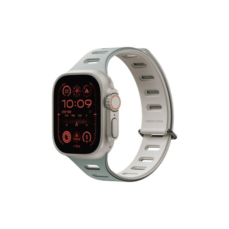 Ремешок Native Union для Apple Watch Magnetic 42/44/45/49мм, зеленый/серый Ремешок Native Union для Apple Watch Magnetic 42/44/45/49мм, зеленый/серый