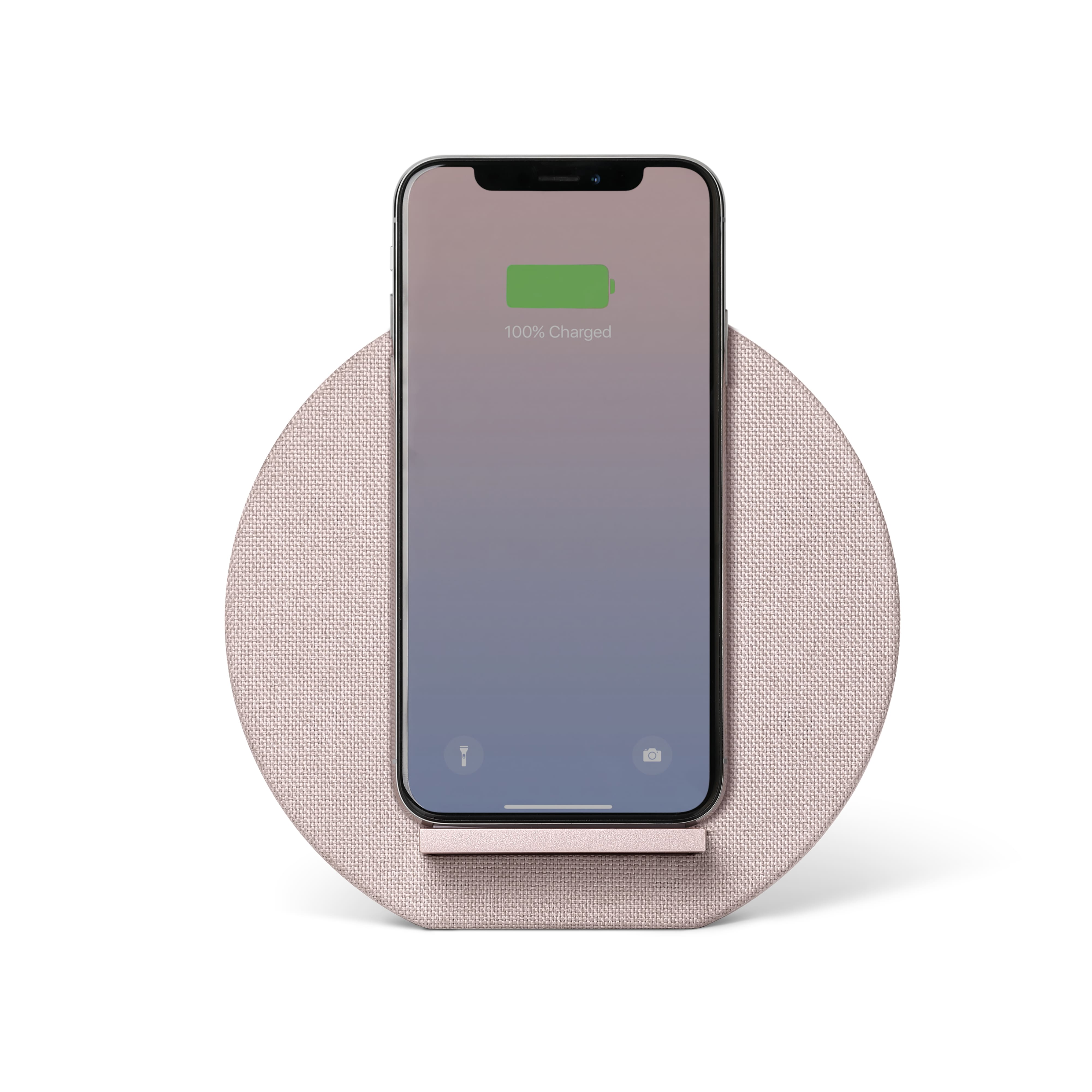 Беспроводное зарядное устройство Native Union Dock Wireless Fabric, с подставкой, розовый