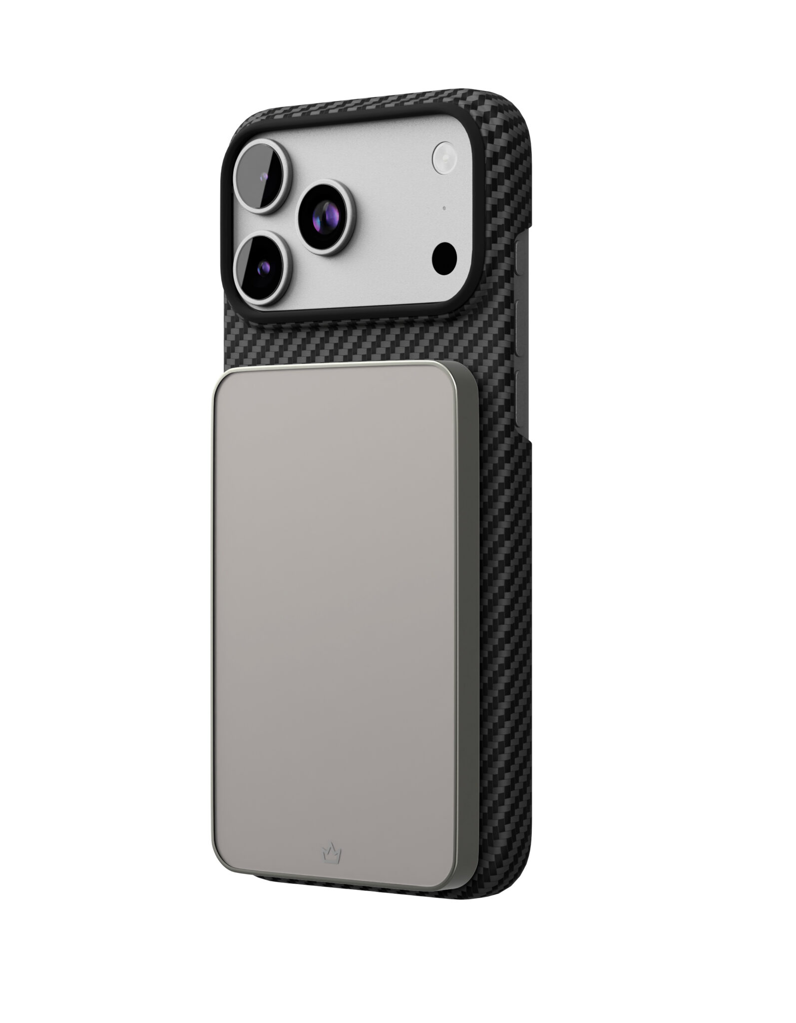 Фото Чехол защитный VLP Kevlar Case с MagSafe для iPhone 17 Pro Max, черный На фото изображено Чехол защитный VLP Kevlar Case с MagSafe для iPhone 17 Pro Max, черный