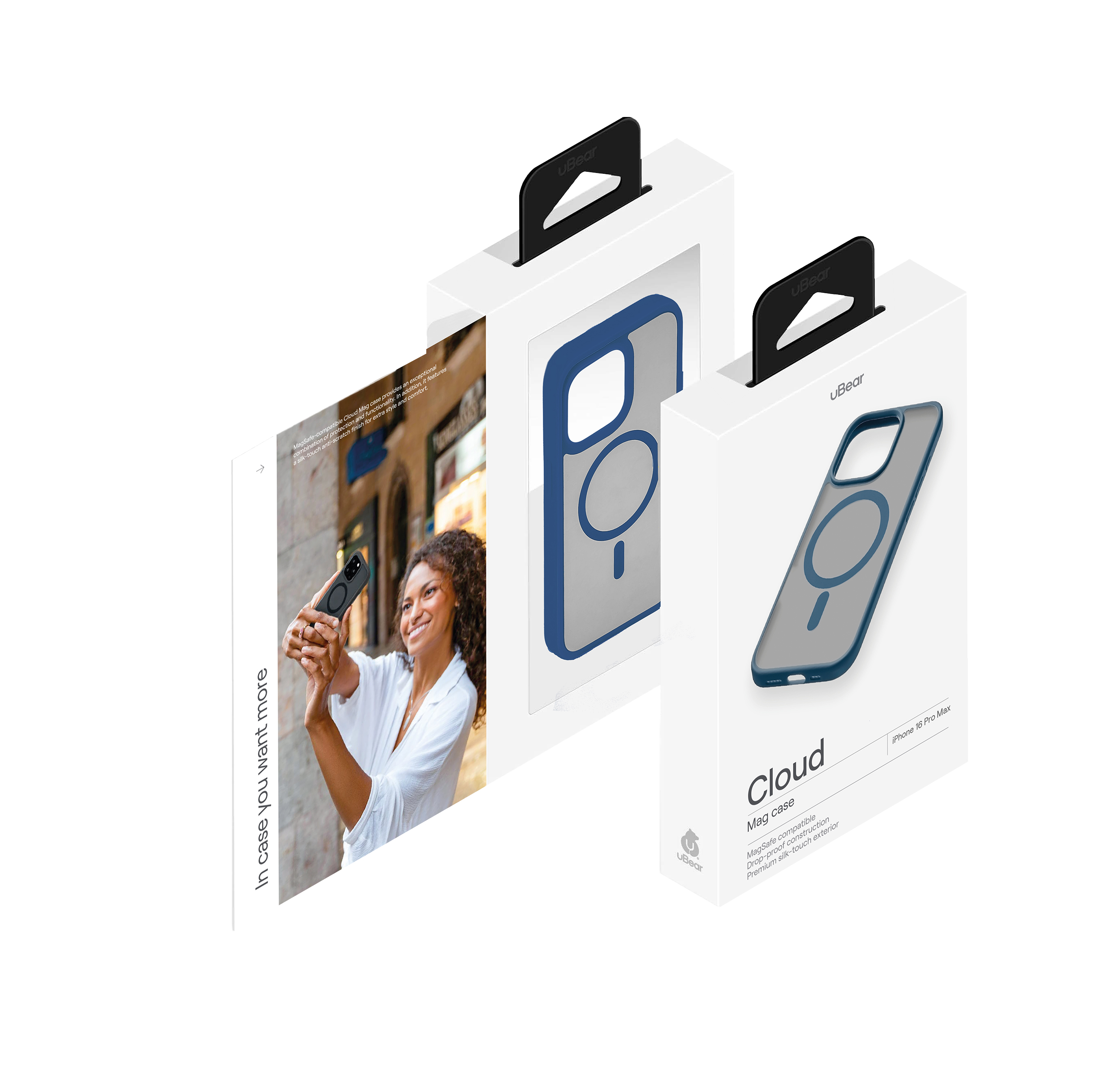 Чехол защитный uBear Cloud Mag Case для iPhone 16 Pro Max, синий