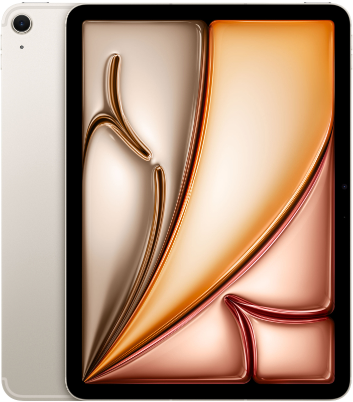 Apple iPad Air M2 11” дюймов Wi-Fi + Cellular 256 ГБ, Сияющая звезда Apple iPad Air M2 11” дюймов Wi-Fi + Cellular 256 ГБ, Сияющая звезда