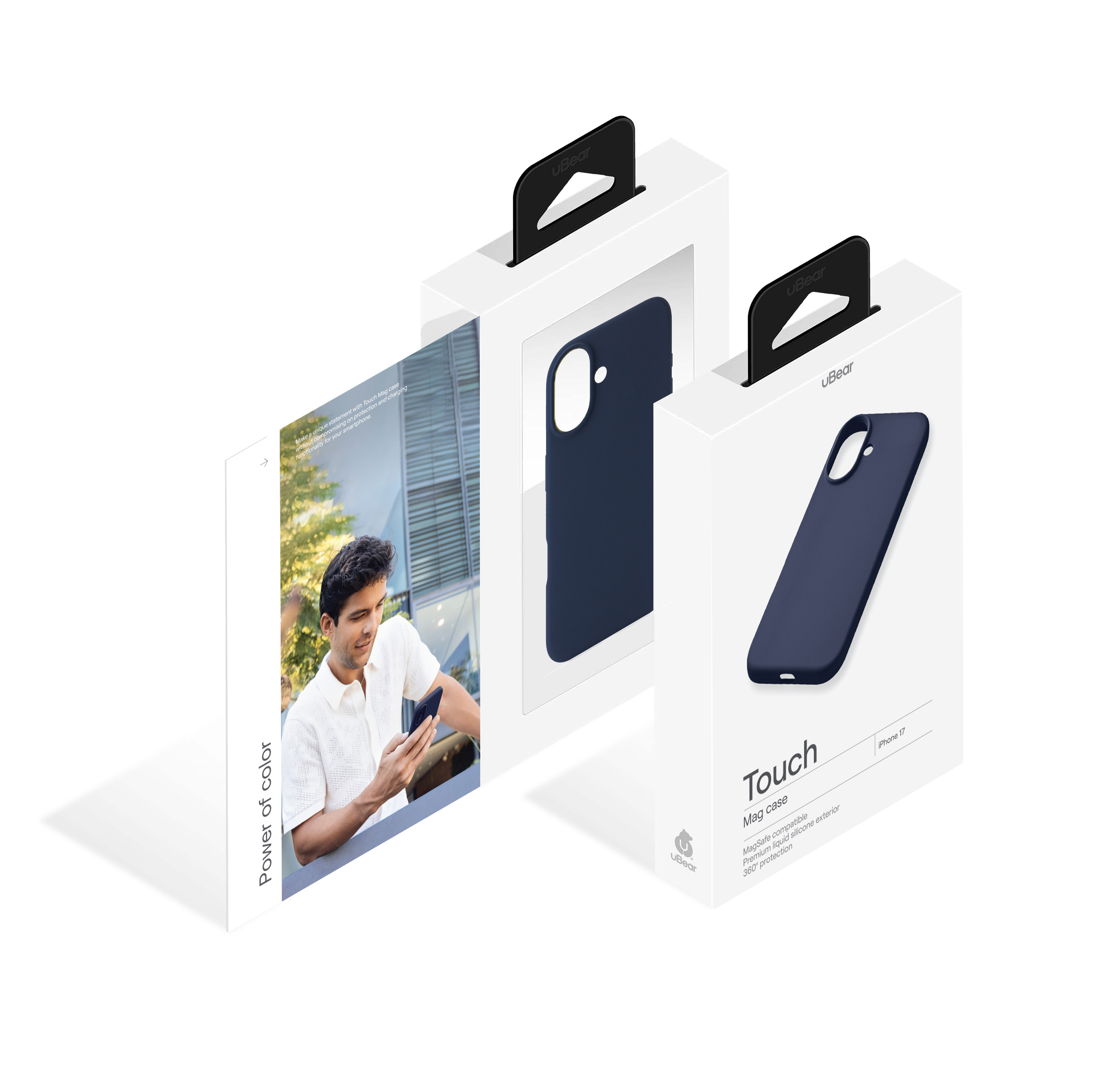 Фото Чехол защитный uBear Touch Mag Case для iPhone 17 MagSafe, темно-синий На фото изображено Чехол защитный uBear Touch Mag Case для iPhone 17 MagSafe, темно-синий