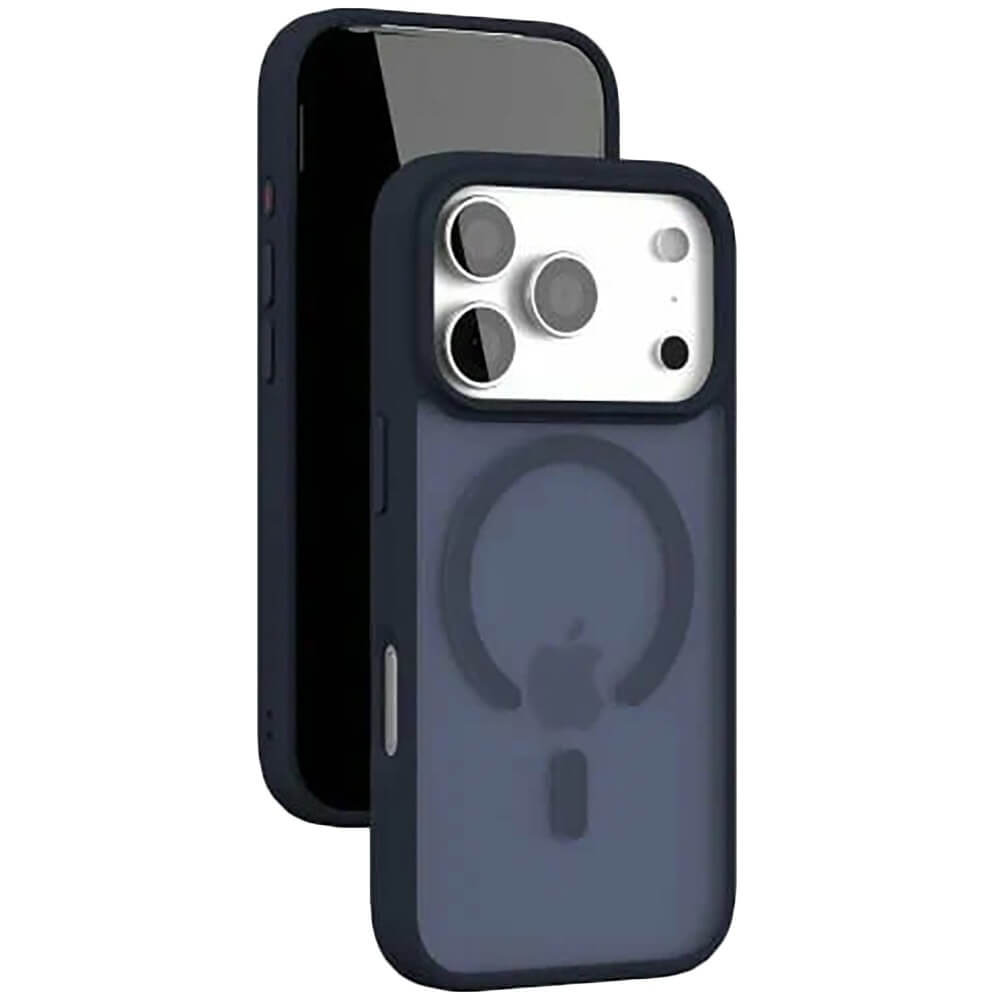 Фото Чехол защитный VLP LITE Bloom Case с MagSafe для iPhone 17 Pro, темно-синий На фото изображено Чехол защитный VLP LITE Bloom Case с MagSafe для iPhone 17 Pro, темно-синий