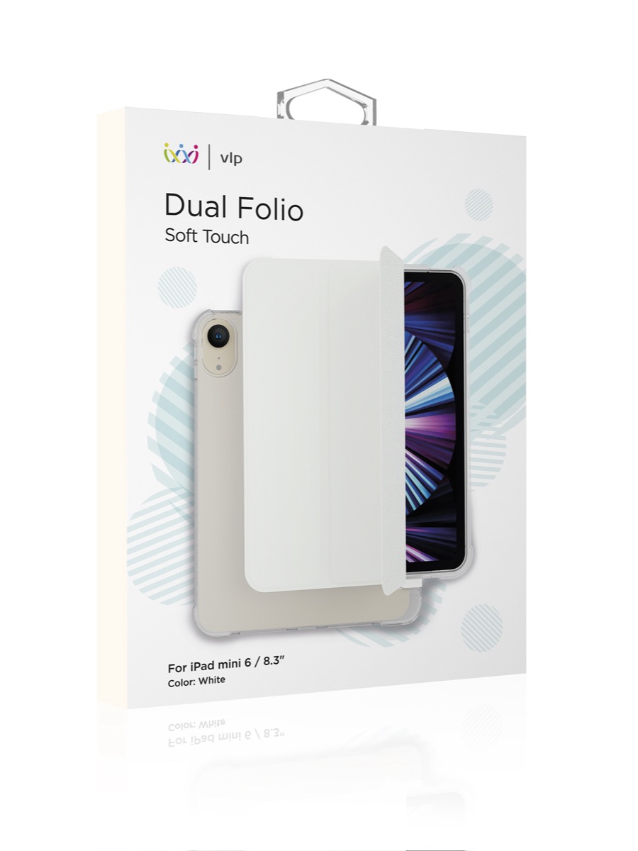 Чехол защитный VLP Dual Folio для iPad mini 6, белый
