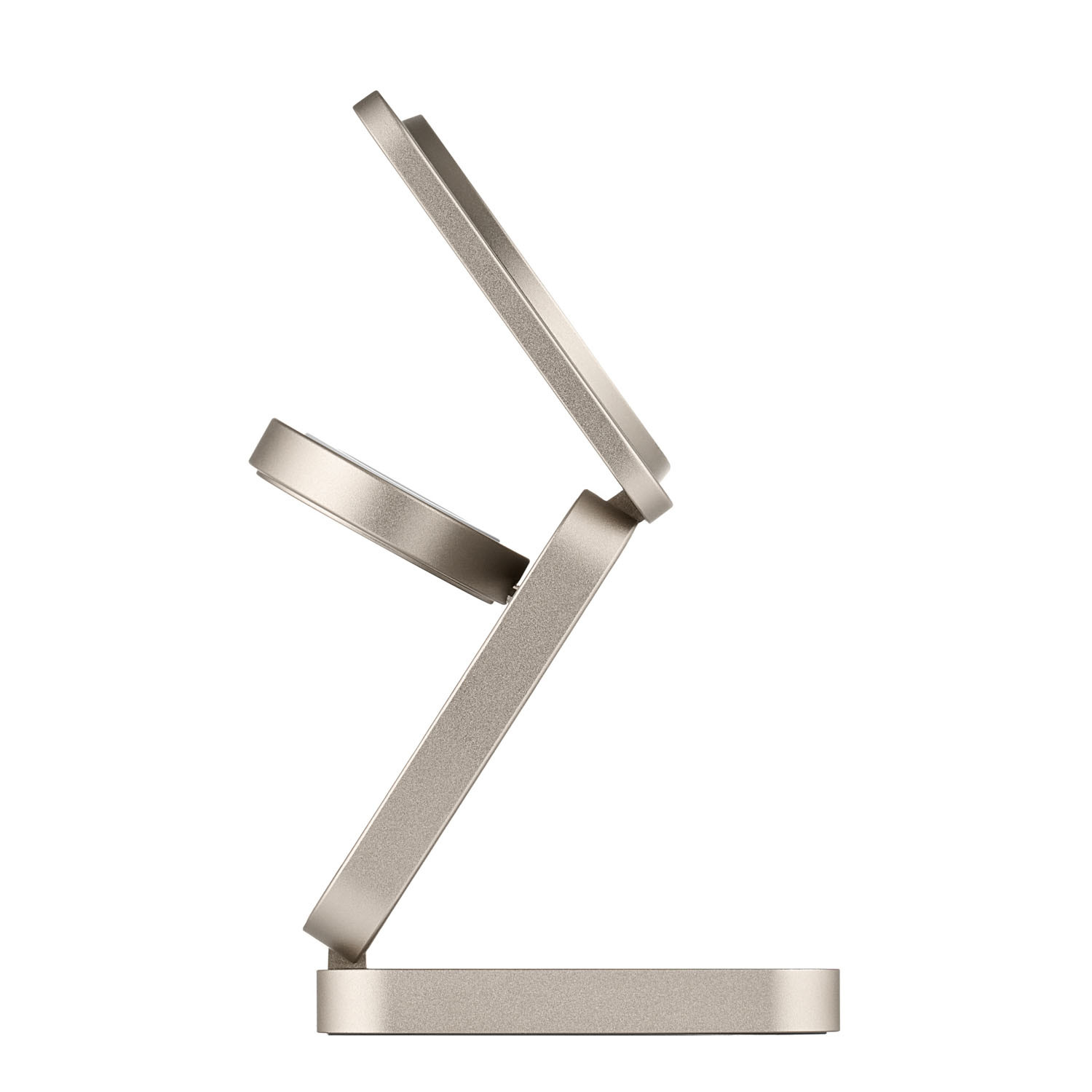 На фото изображено Беспроводное зарядное устройство uBear Balance с поддержкой MagSafe, натуральный титан