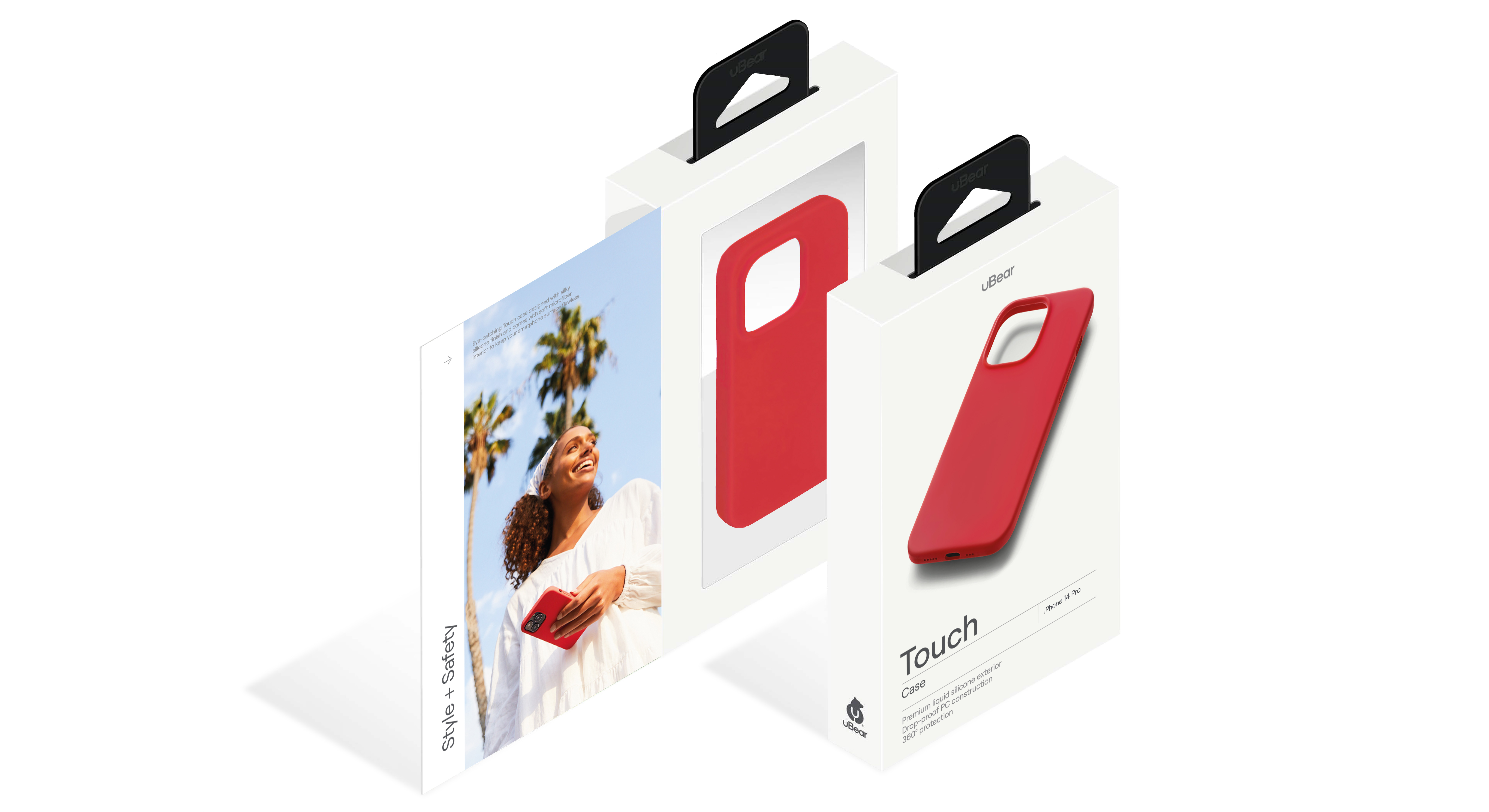 Чехол защитный uBear Touch Case для iPhone 14 Pro, красный