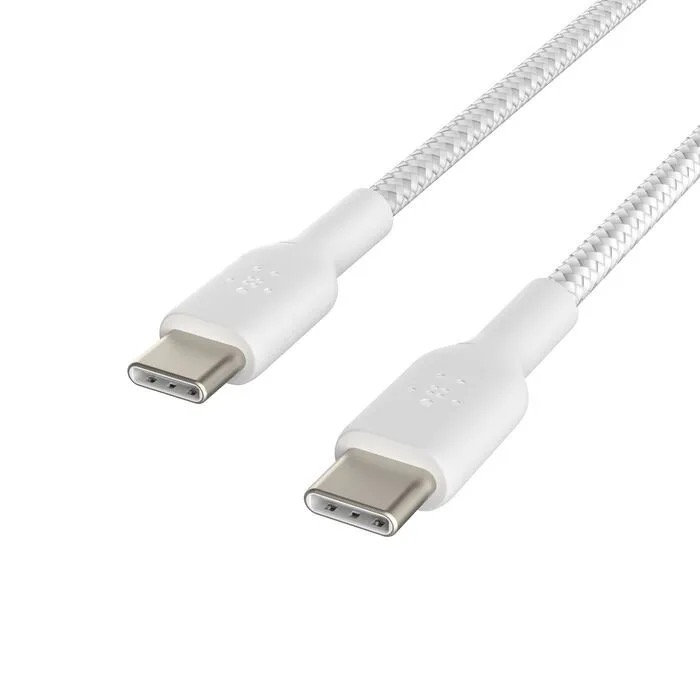 Кабель Belkin BoostCharge USB-C/USB-C Braided Cable, белый Кабель Belkin BoostCharge USB-C/USB-C Braided Cable, белый