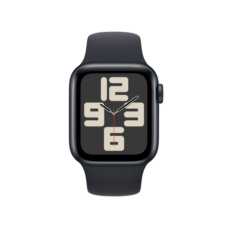 Apple Watch SE 2024, 44 мм, корпус из алюминия цвета «Тёмная ночь», спортивный ремешок, размер S/M Apple Watch SE 2024, 44 мм, корпус из алюминия цвета «Тёмная ночь», спортивный ремешок, размер S/M