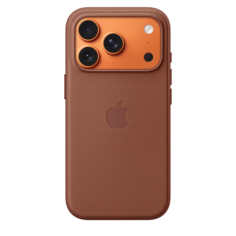 На фото изображено Чехол защитный Apple TechWoven Case with MagSafe для iPhone 17 Pro, коричневый