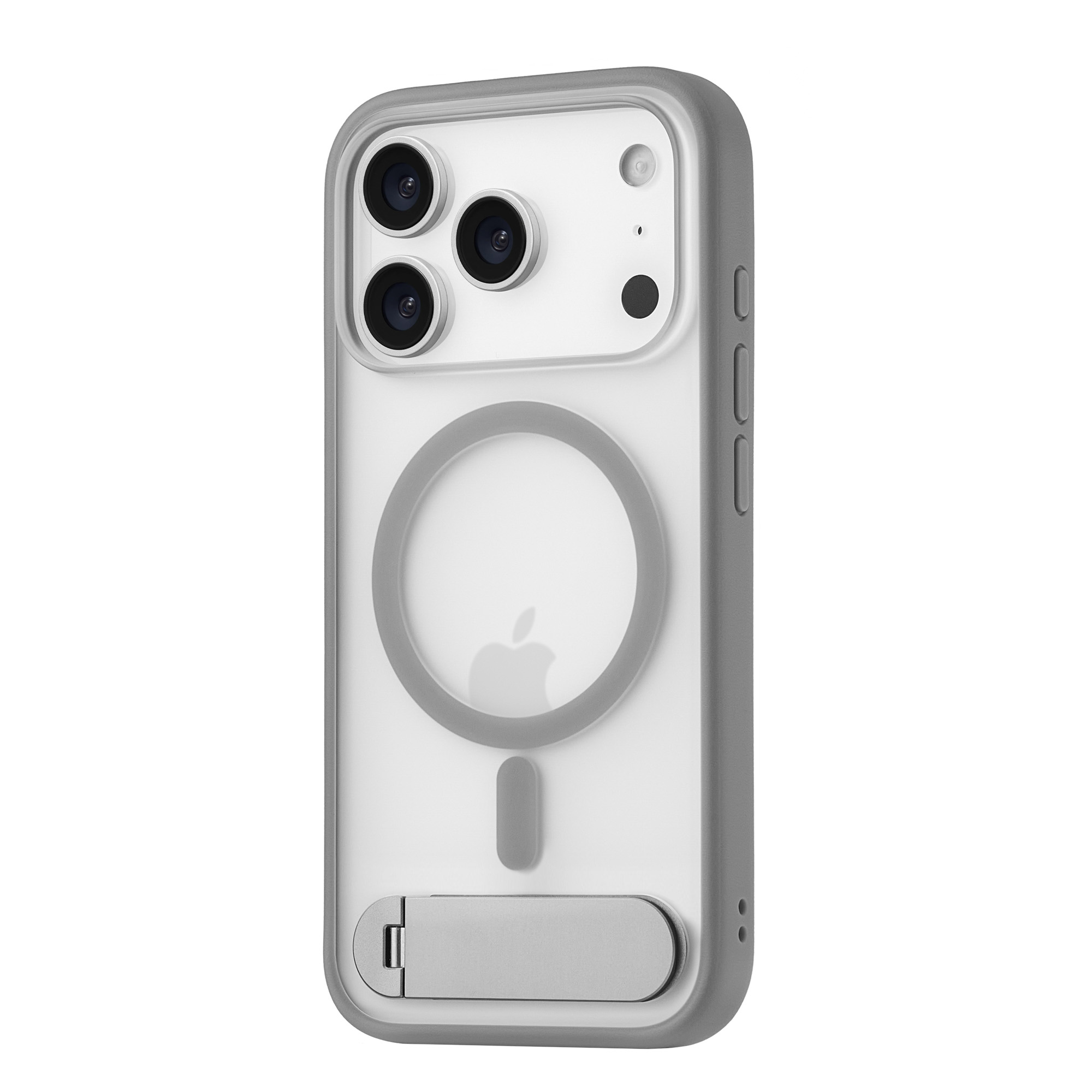 Фото Чехол защитный uBear Stand 360° Mag Case для iPhone 17 Pro, серый На фото изображено Чехол защитный uBear Stand 360° Mag Case для iPhone 17 Pro, серый