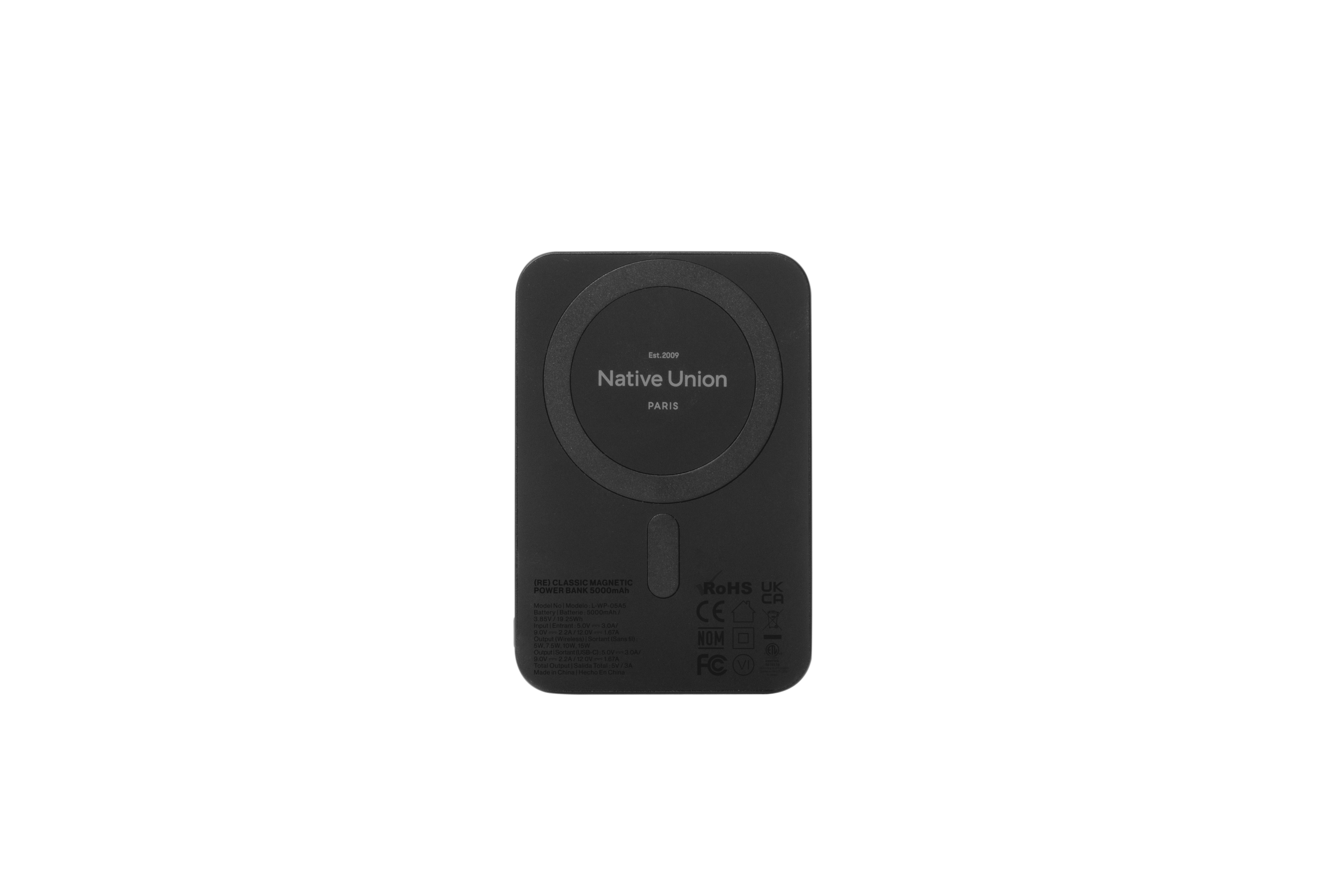 Внешний аккумулятор Native Union (Re) Classic MagSafe, 5000 mAh, черный