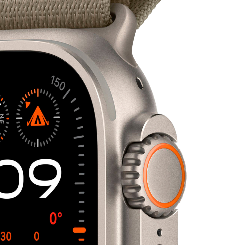 Apple Watch Ultra 2 GPS + Cellular, 49 мм, корпус из титана, ремешок Alpine цвет оливковый, S
