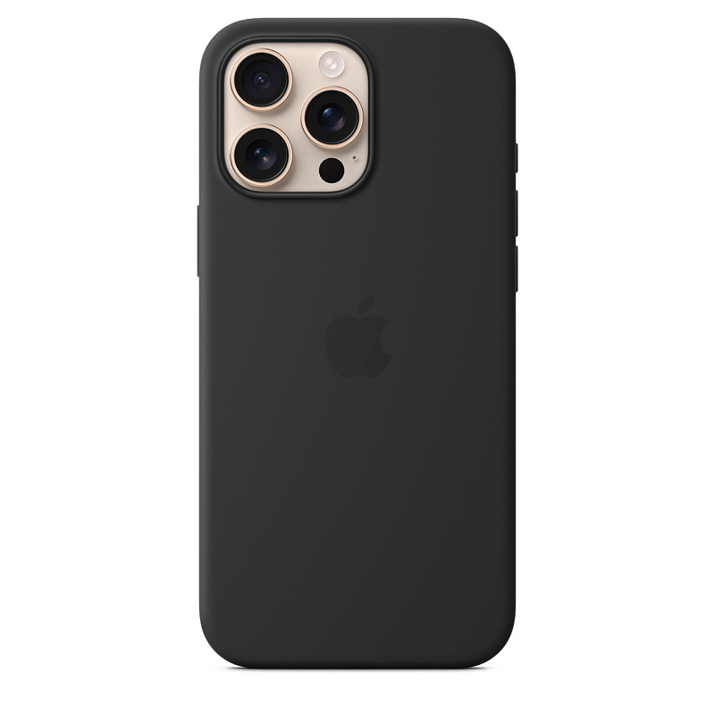 Чехол Apple Silicone Case для iPhone 16 Pro Max with MagSafe, черный Чехол Apple Silicone Case для iPhone 16 Pro Max with MagSafe, черный