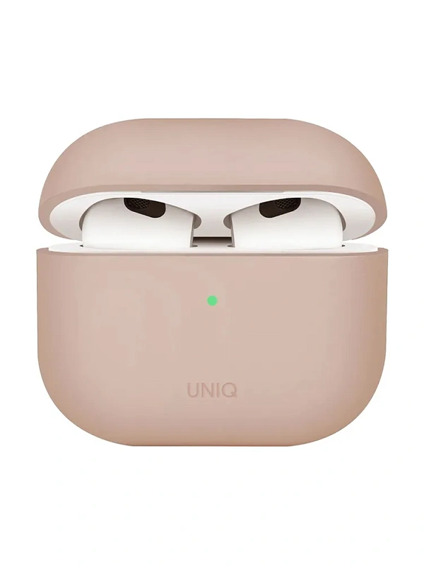 Защитный чехол Uniq Lino Silicone Case для Airpods 4, розовый Защитный чехол Uniq Lino Silicone Case для Airpods 4, розовый