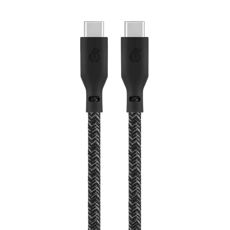 Зарядный кабель uBear Trend, USB-C/USB-С, 140 Вт, 2,4м, чёрный Зарядный кабель uBear Trend, USB-C/USB-С, 140 Вт, 2,4м, чёрный