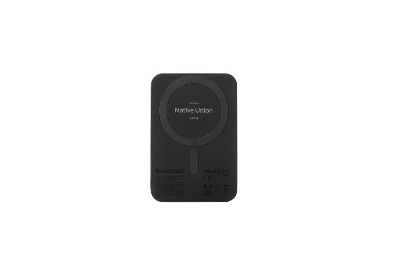 Внешний аккумулятор Native Union (Re) Classic MagSafe, 5000 mAh, черный